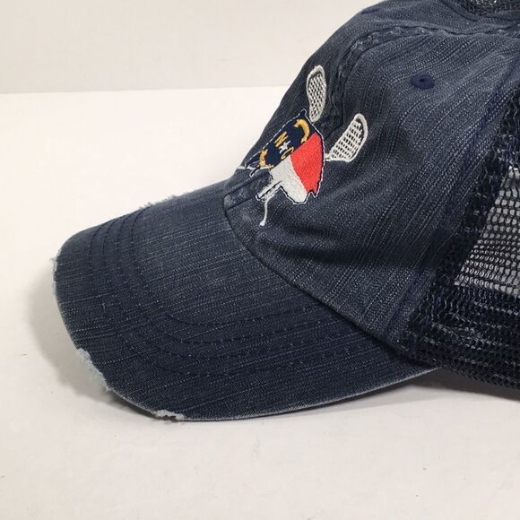 NC Cackalax Pig Hat Distressed Denim SnapBack Baseball Cap - Picture 7 of 11